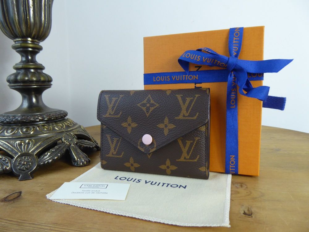Louis Vuitton Victorine Wallet Compact Purse in Monogram Rose Ballerine - A