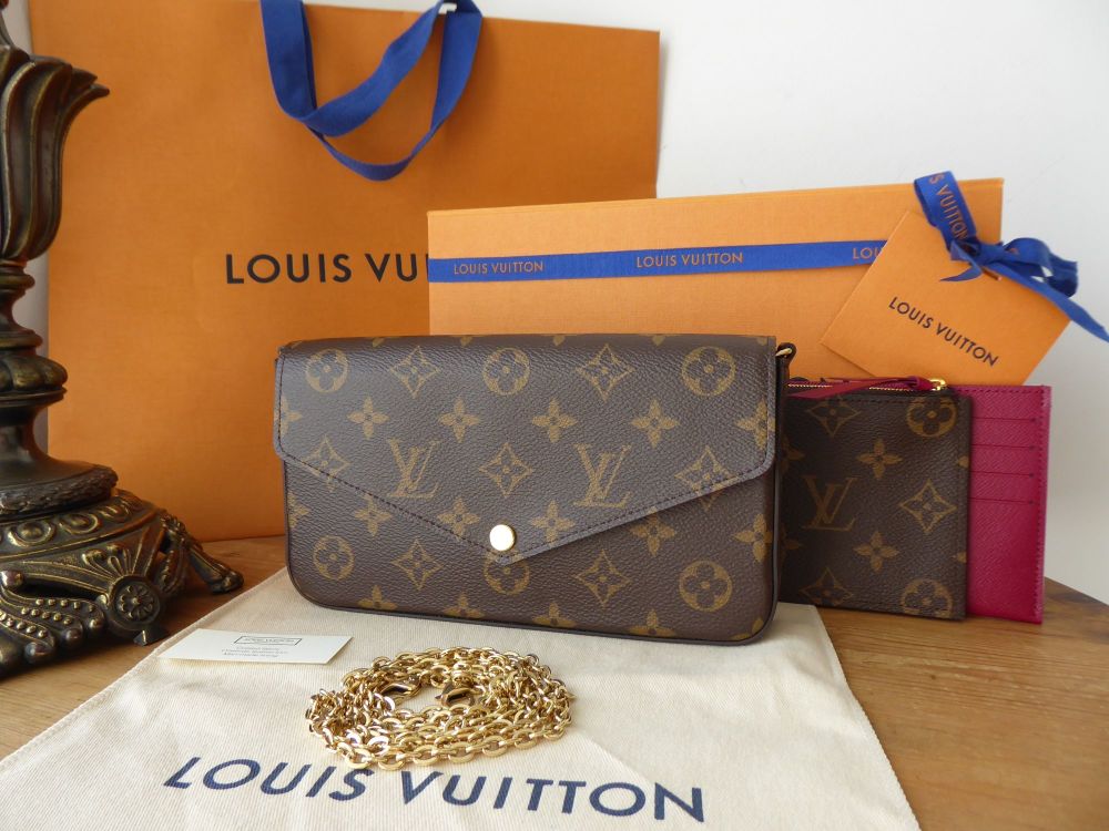 Louis Vuitton Pochette Felicie Monogram Fuchsia Lining  Louis vuitton,  Louis vuitton pochette, Louis vuitton bag
