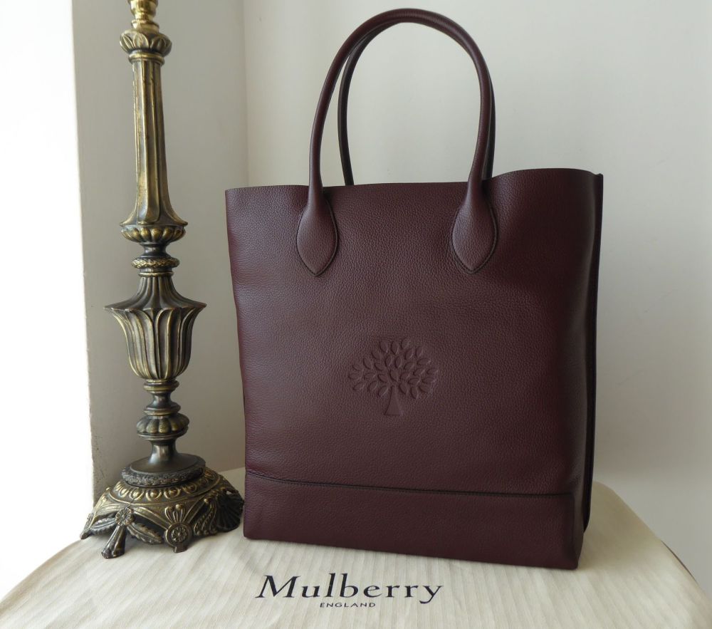 Mulberry Blossom Tote in Oxblood Classic Grain & Felt Liner - New