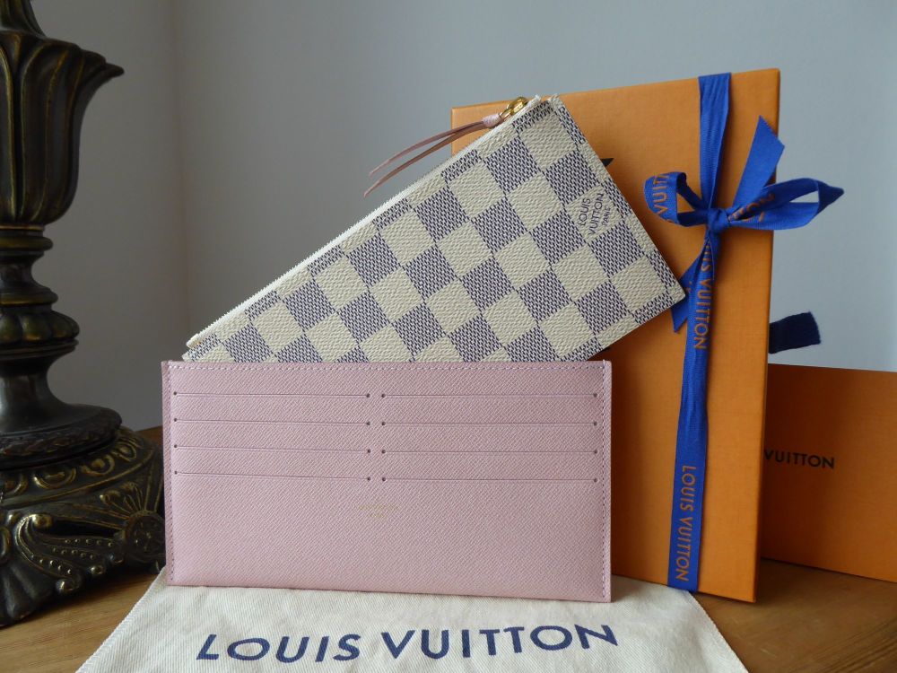 Louis Vuitton Félicie Two Insert Pouches in Damier Azur Rose Ballerine -  SOLD