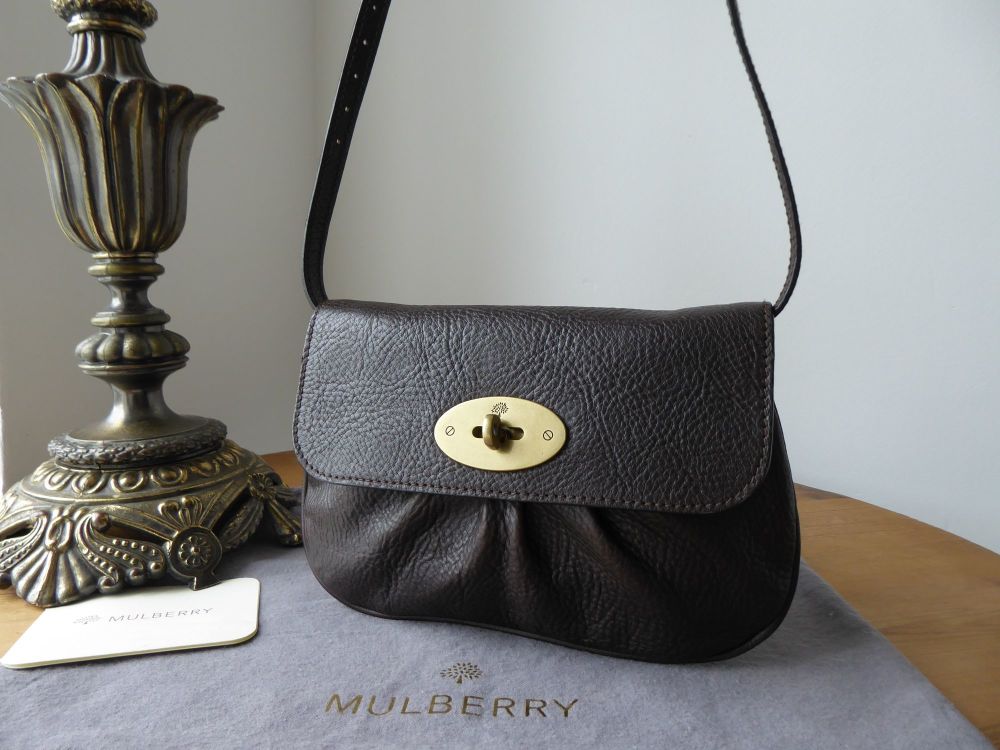 Mulberry Joelle Pochette Shoulder Clutch in Chocolate Vegetable Tanned Leather - SOLD