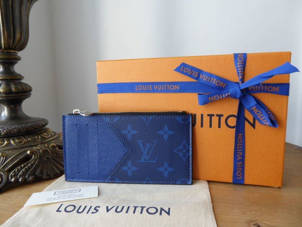 Louis Vuitton Coin Card Holder Monogram Blue