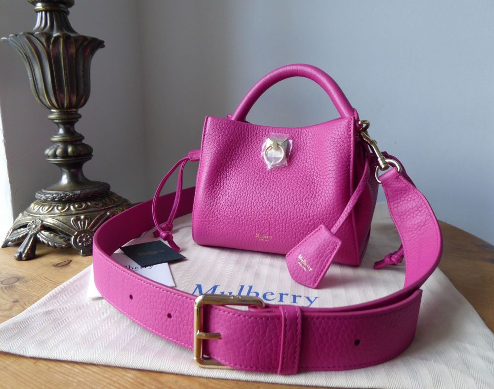 Mulberry Special Edition Mini Iris in Mulberry Pink Heavy Grain Leather - SOLD