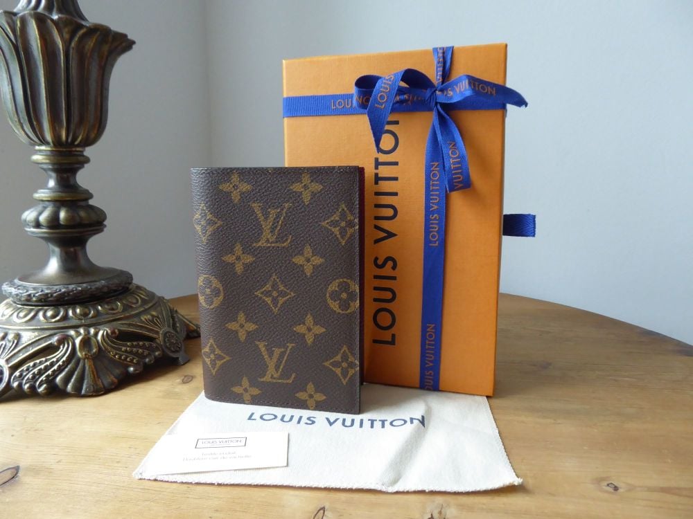 Louis Vuitton Passport Cover in Monogram with Dark Burgundy