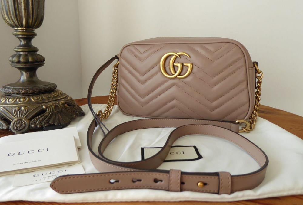 Gucci Marmont GG Matelassé Small Shoulder Bag in Nude Blush - SOLD