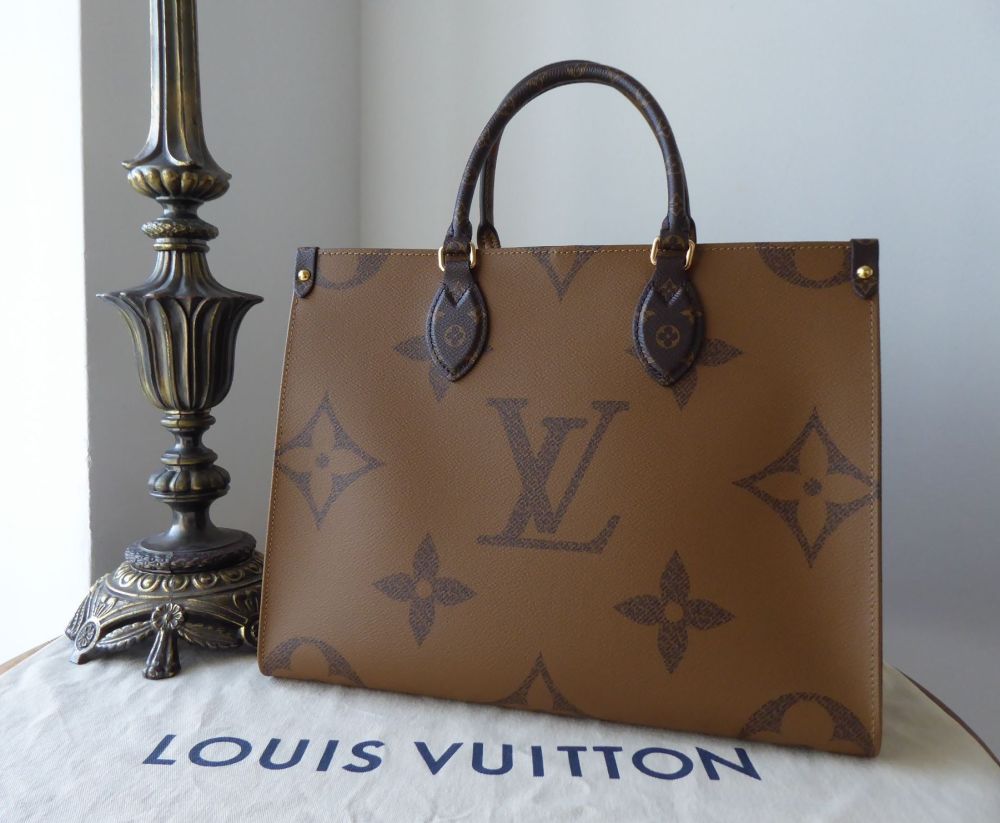 Louis Vuitton OnTheGo GM Giant Monogram Reverse Purse Tote (DU4159