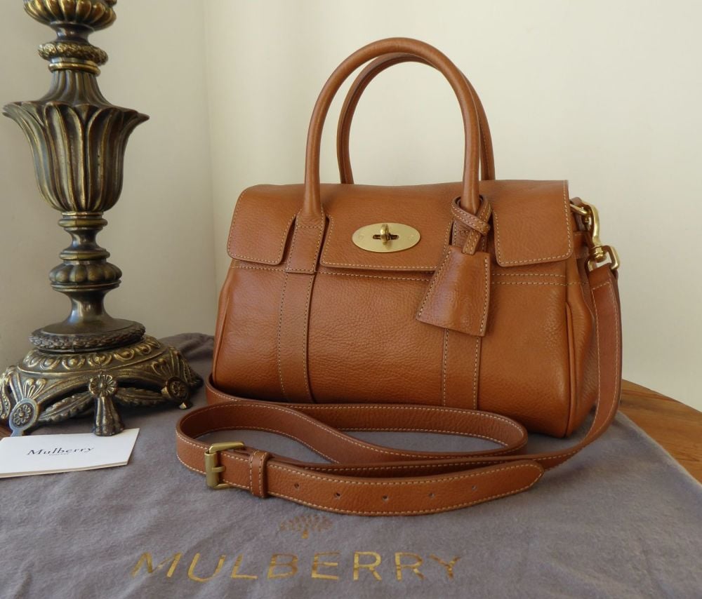 Mulberry Classic Small Bayswater Satchel in Oak Natural Vegetable Tanned Leather