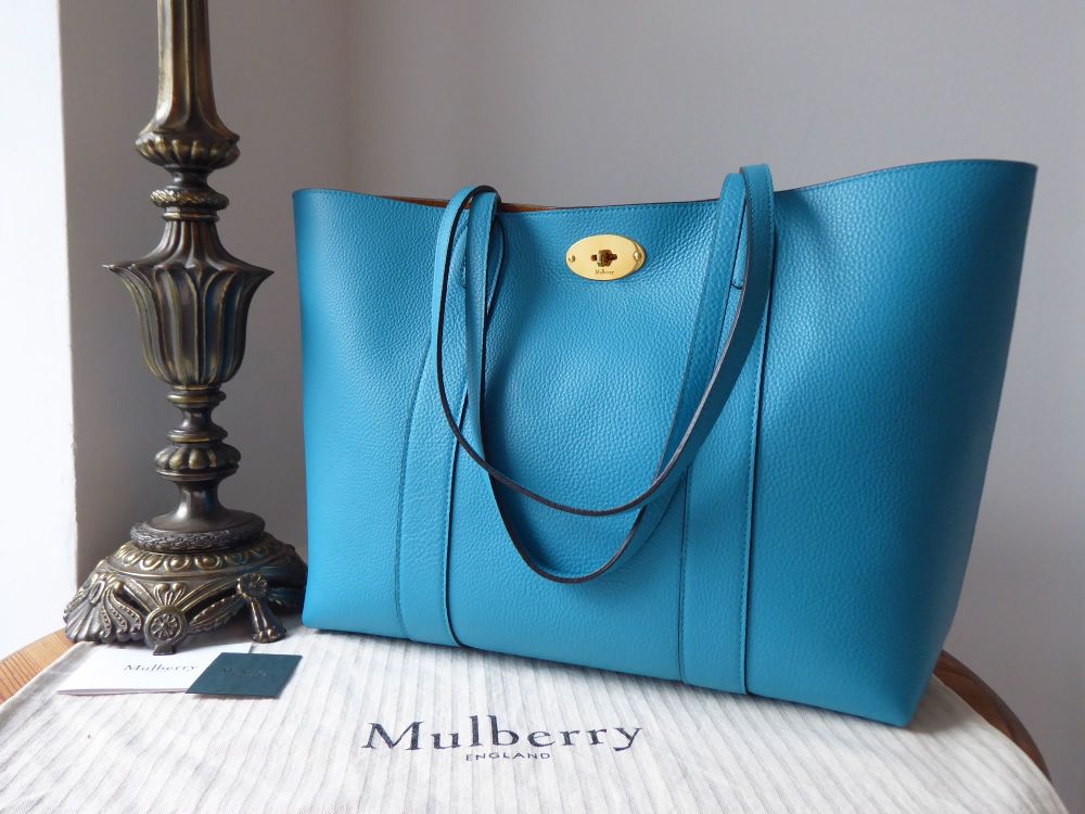 Mulberry Bayswater Tote in Azure Blue Small Classic Grain - SOLD
