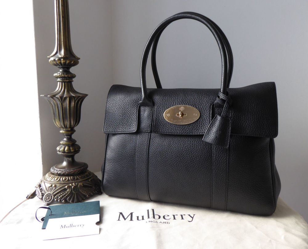 Mulberry Classic Heritage Bayswater in Black Soft Grain Leather - New 
