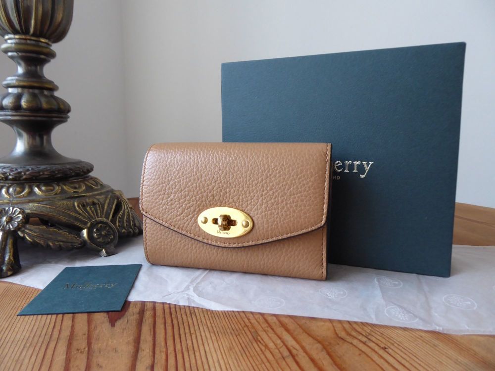 Mulberry Darley Folded Multi Card Mini Wallet Purse in Sable Small Classic 