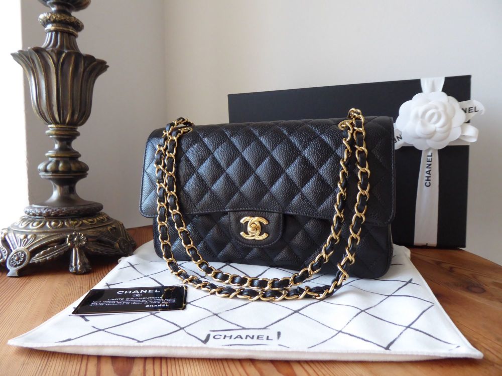 Chanel Timeless Classic 2.55 Medium Flap in Black Caviar with Gold Hardware  - SOLD