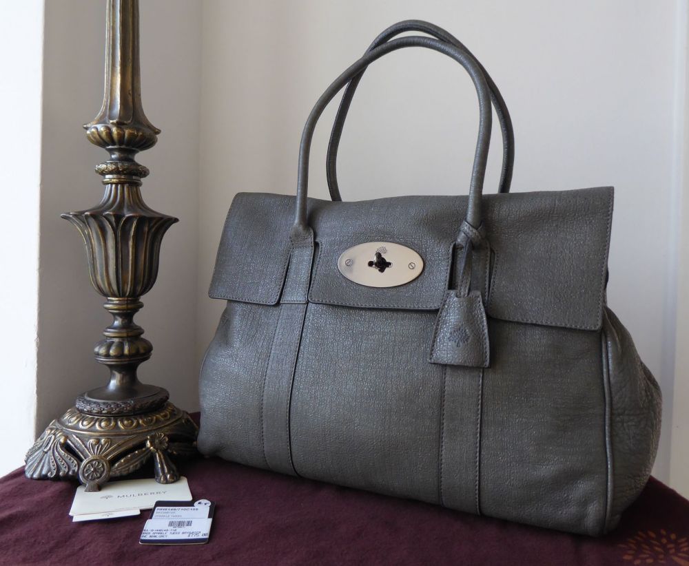 Mulberry Classic Bayswater in Mole Grey Sparkle Tweed Leather - SOLD