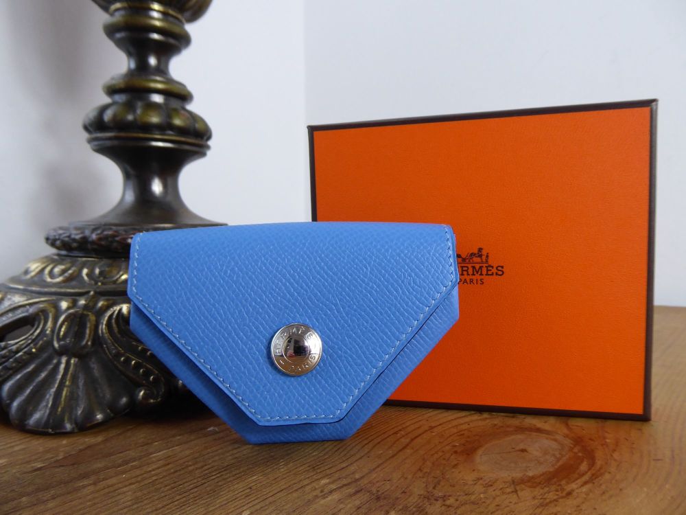 Hermès 24 Coin Purse in Paradise Blue Epsom with Palladium Hardware - SOLD