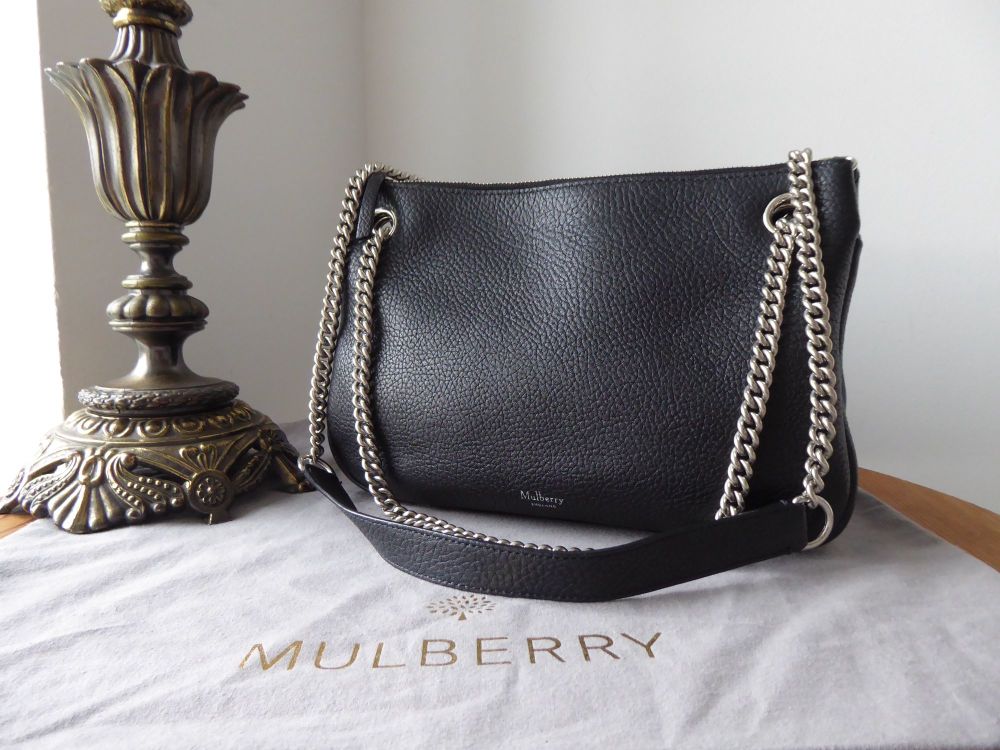 Mulberry Winsley Shoulder Bag in Black Pebbled Lambskin - SOLD