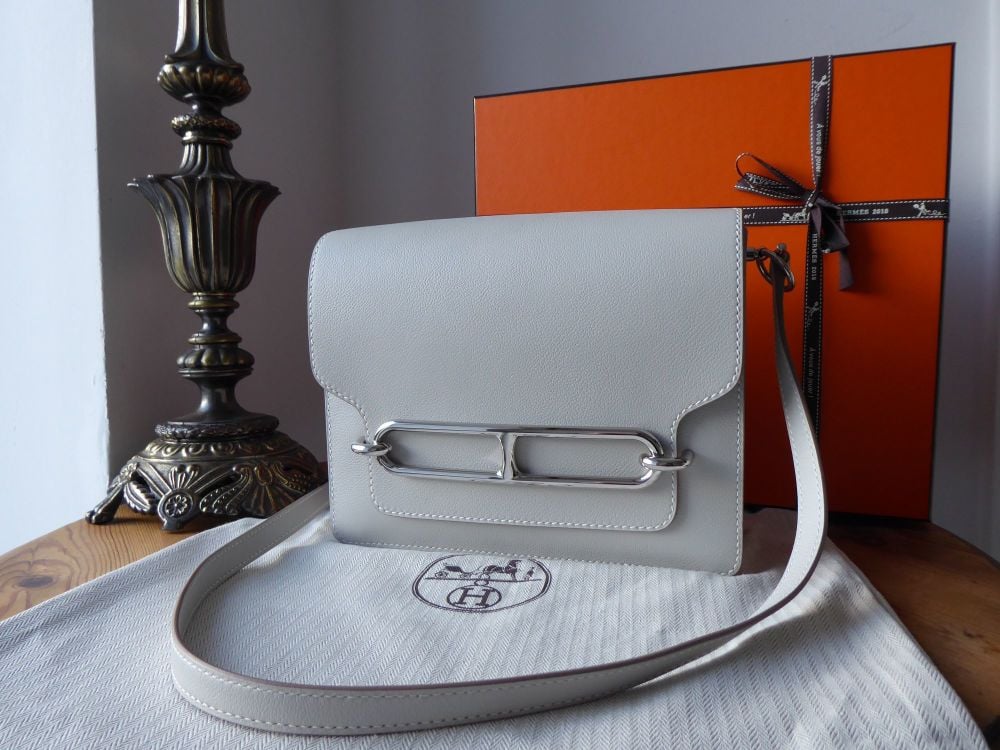 Hermès  Roulis Evercolor 23 Gris Perle with Palladium Silver Hardware - As 