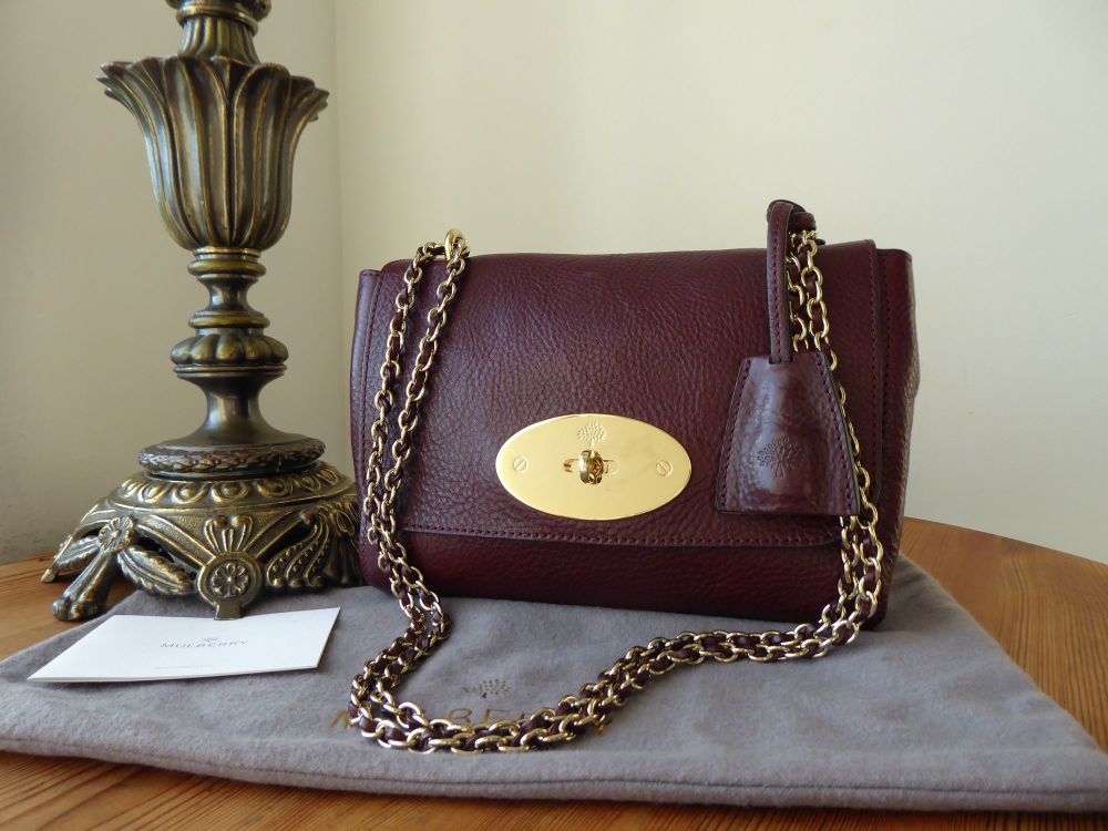 Mulberry Lily in Oxblood Coloured Vegetable Tanned Leather with Shiny Gold Tone Hardware - SOLD