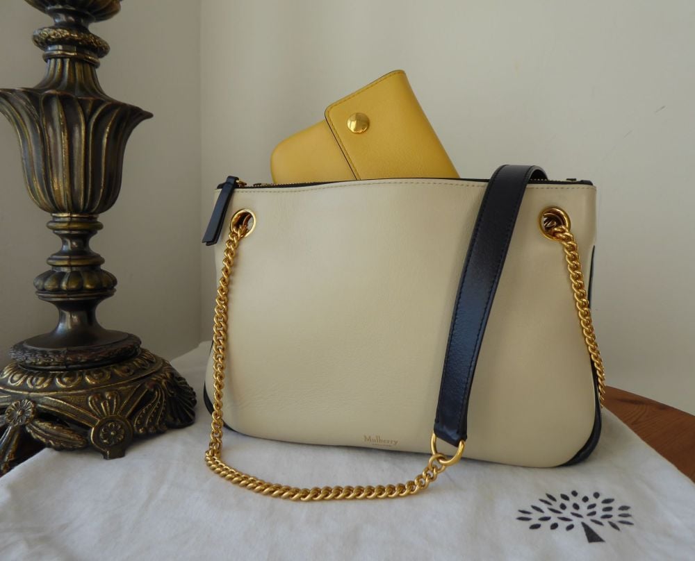 Mulberry Winsley Shoulder Bag in Multicolour Chalk and Midnight Smooth Calf - SOLD