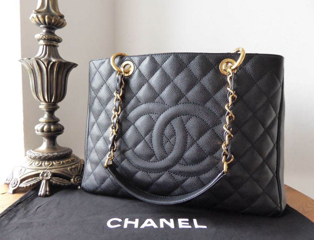 Chanel Classic GST Grand Shopper Tote in Black Caviar with Gold Hardware -  SOLD