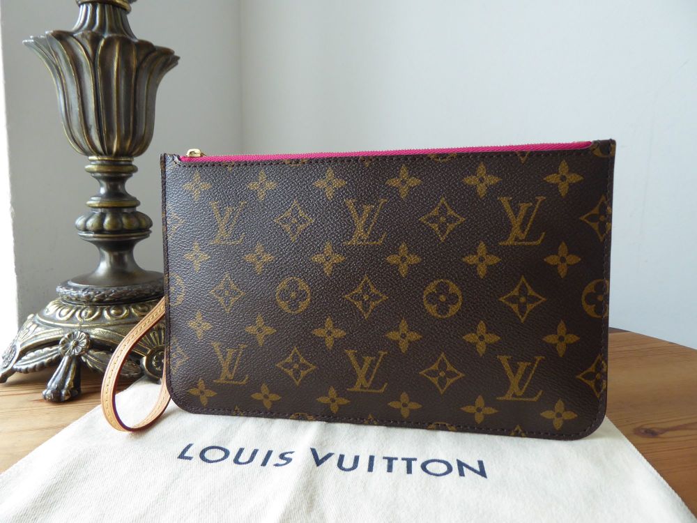 Like New Authentic Louis Vuitton Neverfull MM Fuchsia Monogram