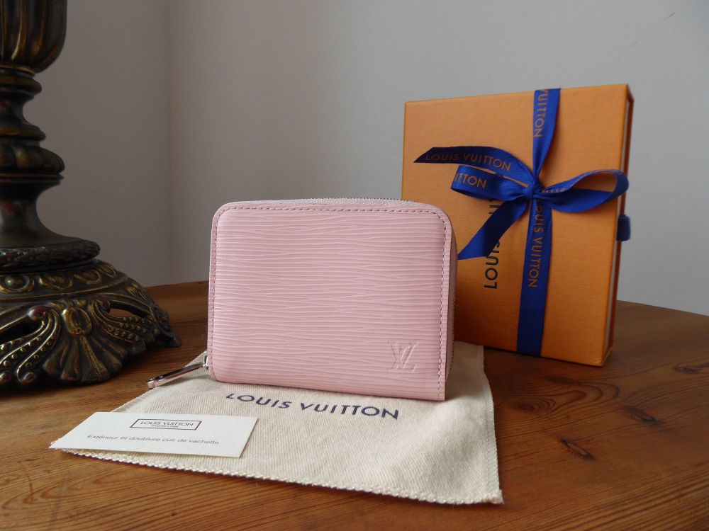 Louis Vuitton Compact Zip Around Zippy Coin Card Purse Wallet in Rose Balle