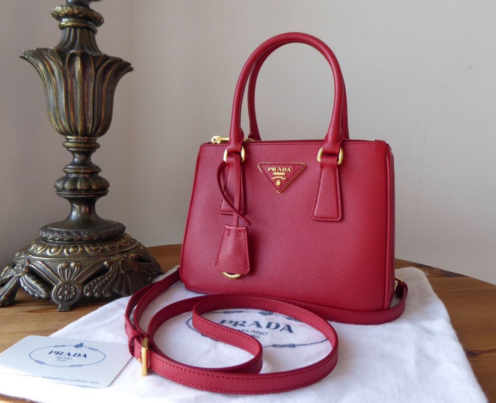 Prada Grey Saffiano Convertible Handbag QNBFLV3REB003 | WGACA