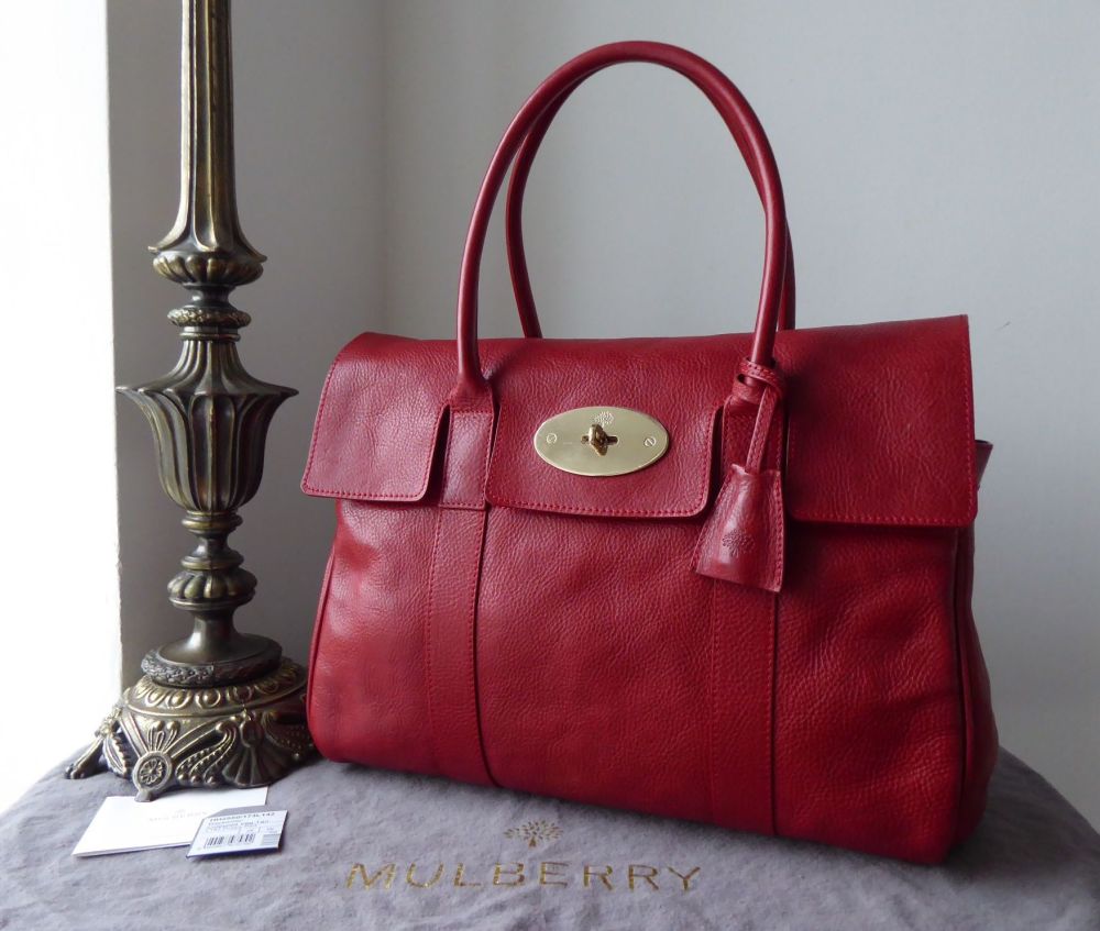 Mulberry Classic Heritage Bayswater in Poppy Red Coloured Vegetable Tanned 
