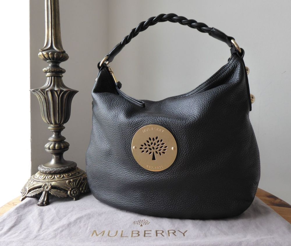 Mulberry Daria Medium Hobo in Black Spongy Pebbled Leather - SOLD