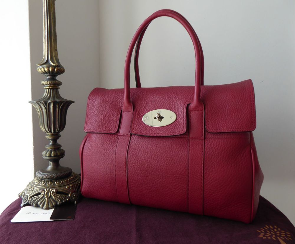 Mulberry Bayswater in Radish Red Soft Grain Leather with Silver Hardware - SOLD