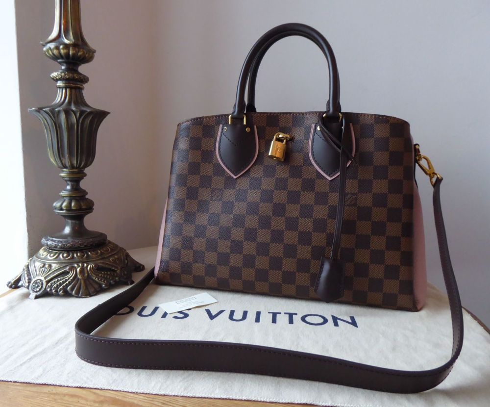 Louis Vuitton Normandy Tote in Damier Ebene with Magnolia Pink Cuir Taurill