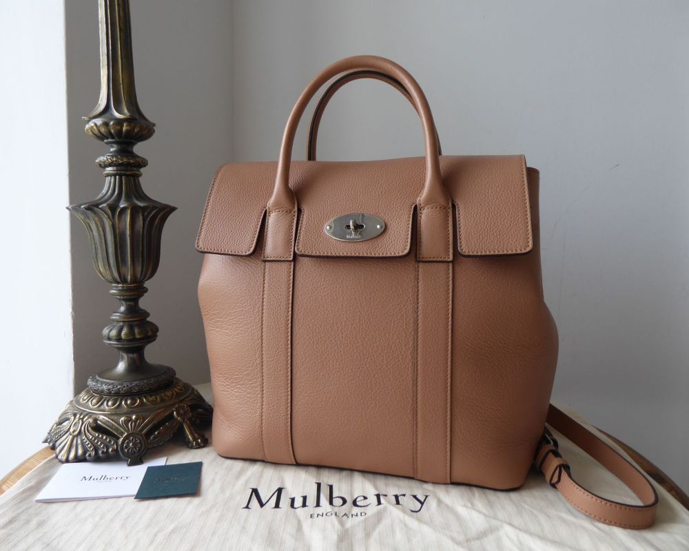 Mulberry Bayswater Backpack in Blush Small Classic Grain with Brushed Silver Hardware - SOLD