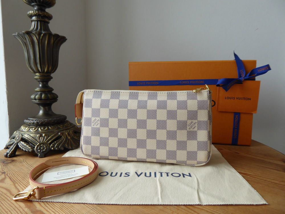 Louis Vuitton Damier Azur Canvas Mini Pochette Accessories Louis Vuitton