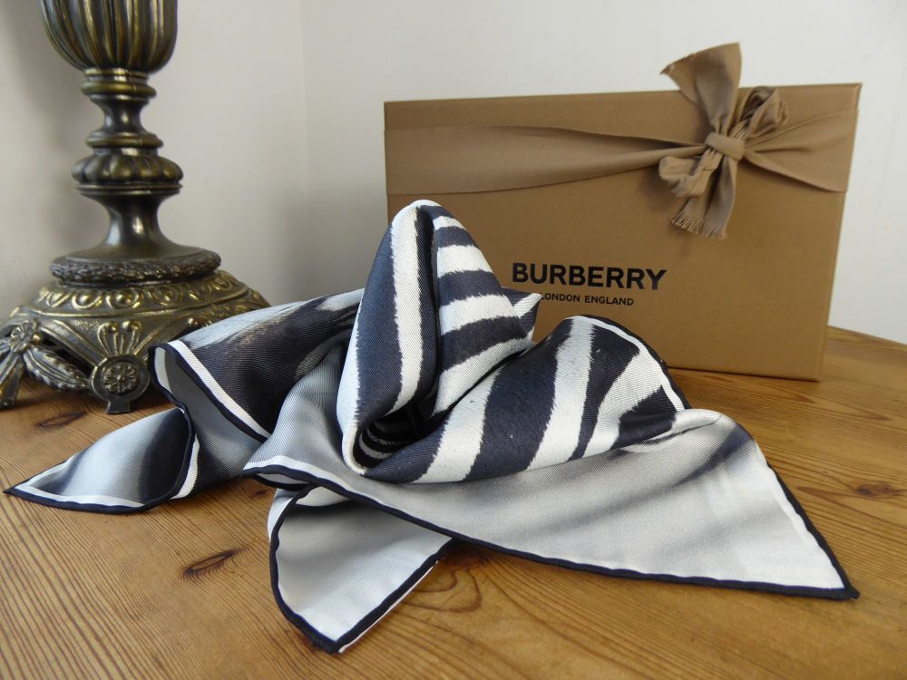 Burberry Zebra Print Small Square Silk Scarf -SOLD
