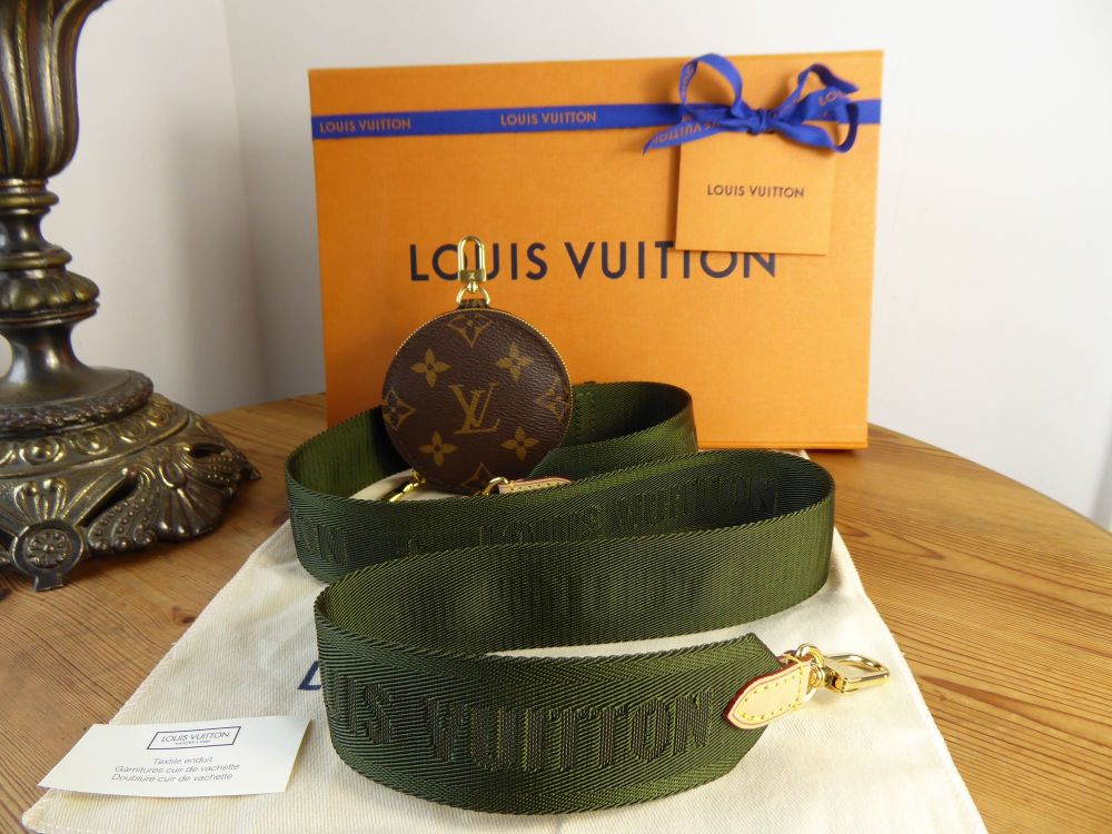 Louis Vuitton Khaki Bandoulière Shoulder Strap and Round Zipped