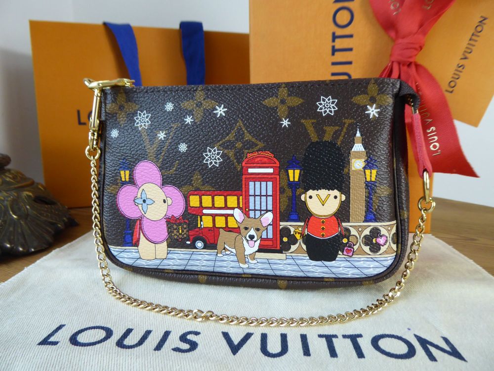 Louis Vuitton Mini Pochette Accessoires Ltd Ed Vivienne in London Christmas 2021 Animation - New