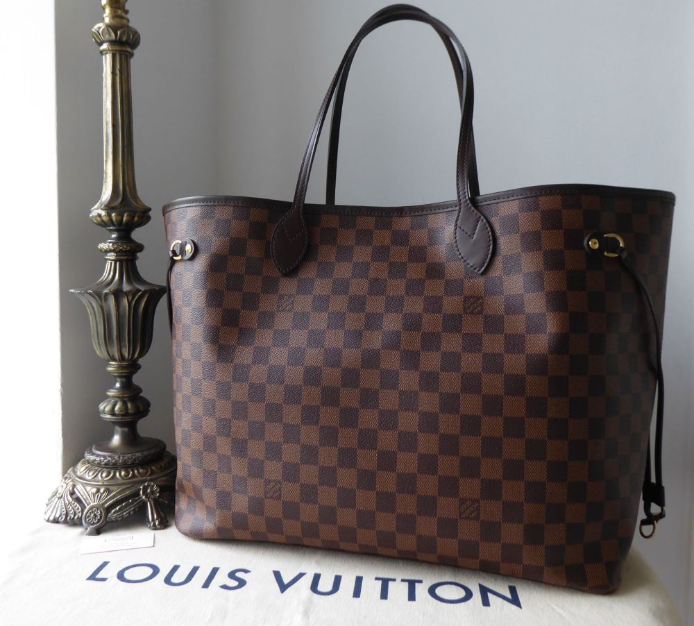 Louis Vuitton Damier Ebene Neverfull GM Tote Bag 83lv33s