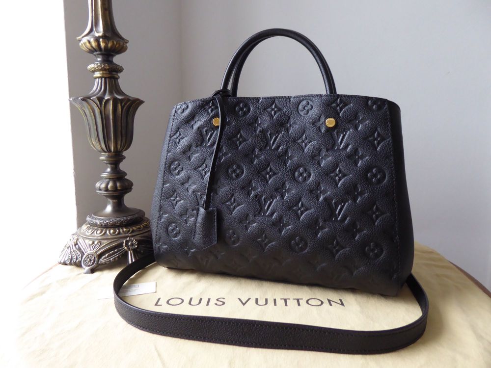 Louis Vuitton Black Monogram Empreinte Montaigne MM Bag Louis Vuitton