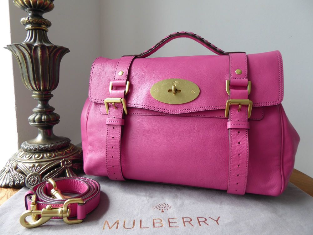 Mulberry Classic Alexa Satchel in Raspberry Pink Soft Buffalo Leather - SOLD