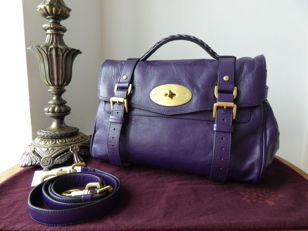 Mulberry Classic Alexa Satchel in Grape Soft Buffalo Leather - SOLD