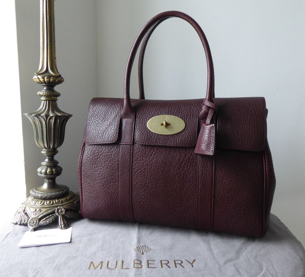 Mulberry Classic Heritage Bayswater in Burgundy Textured Goat Leather