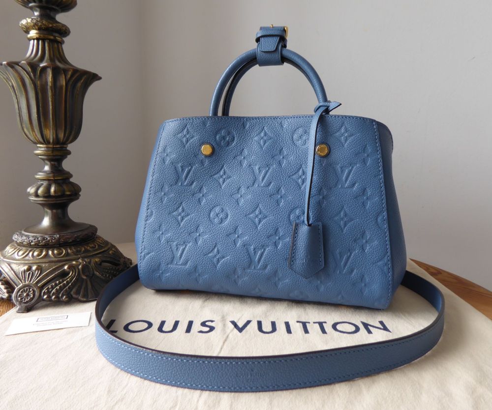Louis Vuitton Montaigne BB in Monogram Blue Jean Empreinte - SOLD