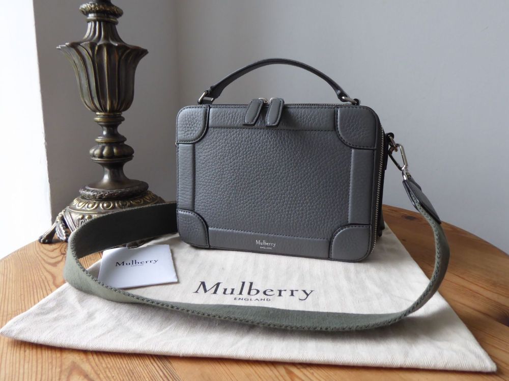 Mulberry Belgrave in Charcoal Heavy Grain with Silver Hardware
