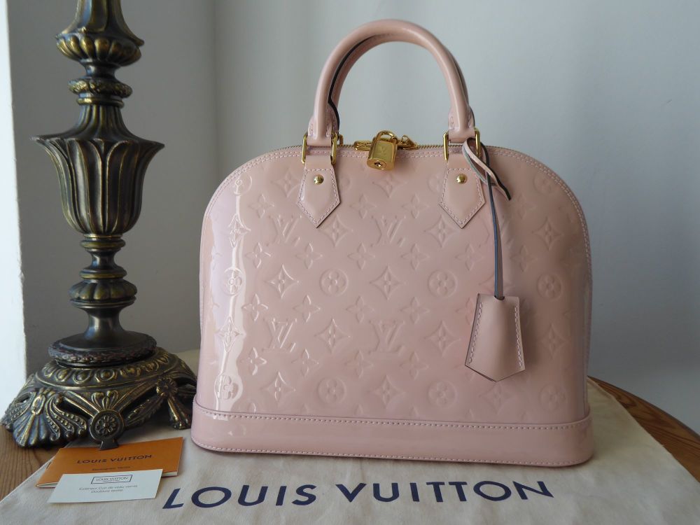 Louis Vuitton - Alma BB Monogram Vernis Leather Rose Ballerine