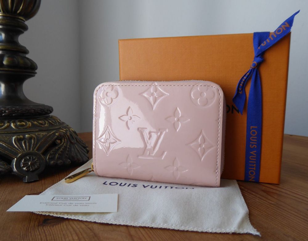 Louis Vuitton Compact Zippy Coin Card Purse Wallet in Rose Ballerine Vernis  - SOLD