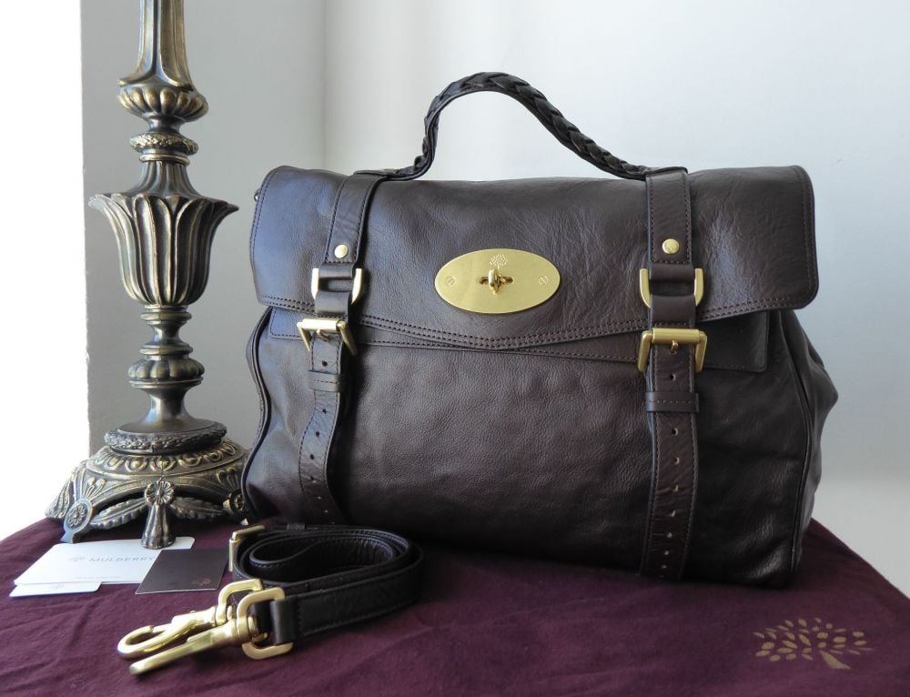 Mulberry Classic Oversized Alexa Satchel in Chocolate Soft Buffalo Leather - SOLD