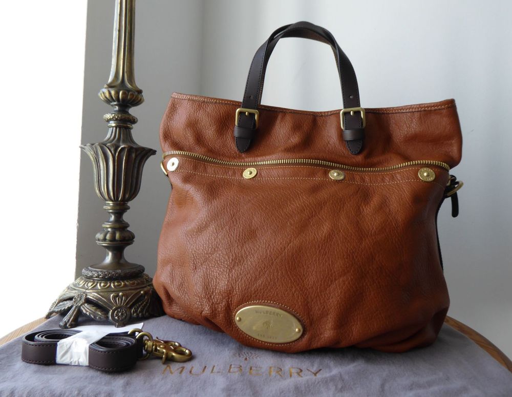 Mulberry Mitzy Convertible Tote in Oak Pebbled Leather - New*