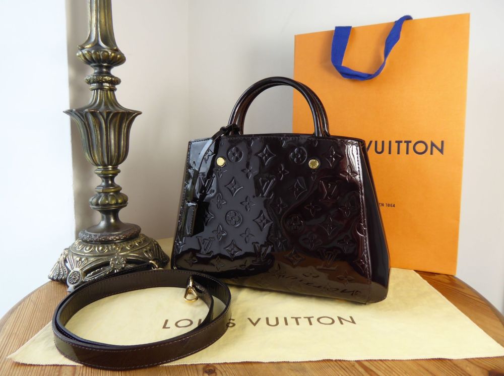 Louis Vuitton Amarante Monogram Vernis Montaigne BB Bag Louis