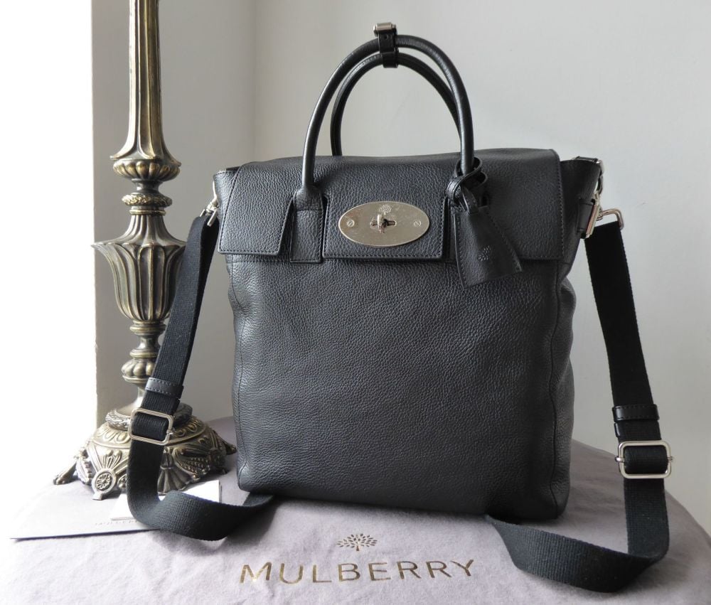 Mulberry Cara Delevingne Large Backpack in Black Natural Vegetable Tanned Leather -SOLD
