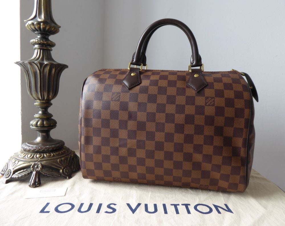 Louis Vuitton Speedy 30 in Damier Ebene with Felt Liner