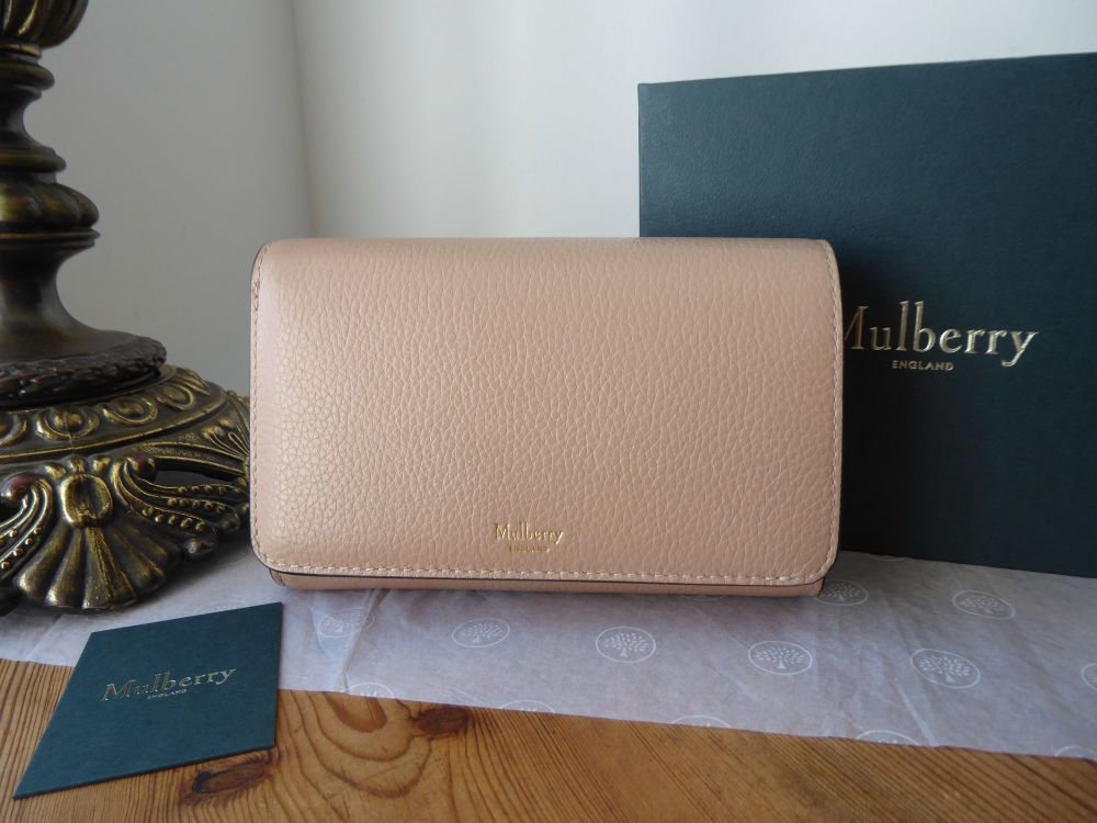 Mulberry Medium Continental French Purse Wallet in Rosewater Small Classic Grain - SOLD