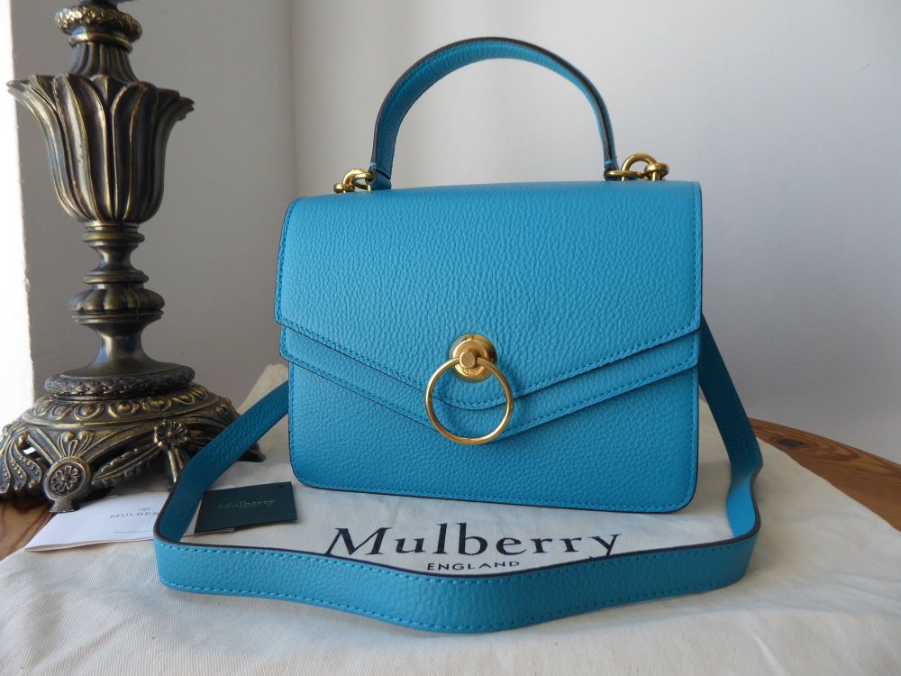 Mulberry Harlow Satchel in Azure Small Classic Grain - SOLD